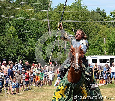 Victorious jouster Editorial Stock Photo