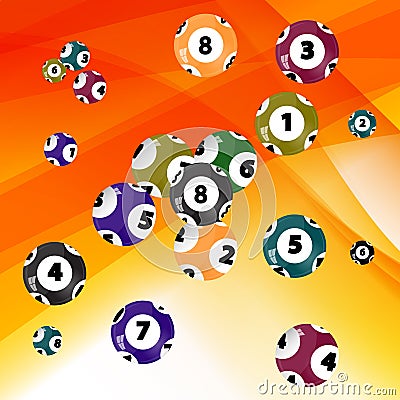 Victory Ball for the game of lottery. Jack pot. Vector Illustration. Vector Illustration