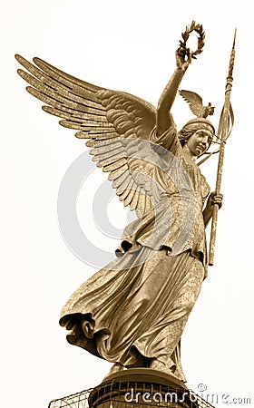 Victory column in Berlin Stock Photo