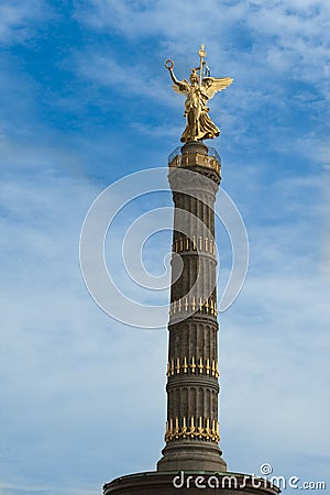 Victory column in Berlin, Siegessaeule, Angel of Peace, Angel of Berlin Stock Photo