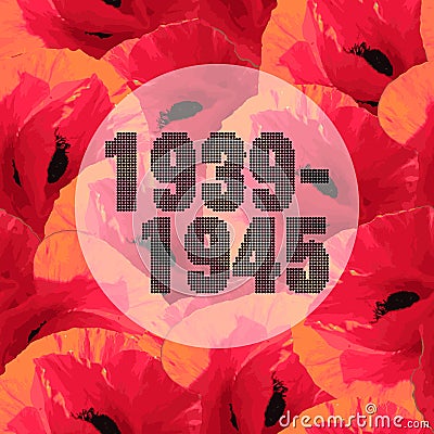 1939-1945. Victory Day abstract background. Vector Illustration
