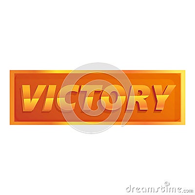 Victory gameplay icon cartoon vector. Luck interface Vector Illustration