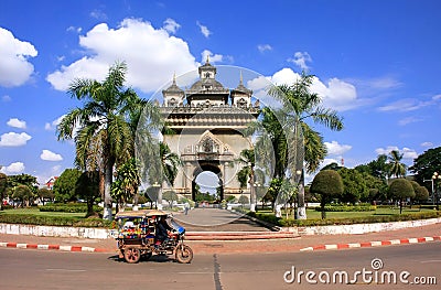 Victory Gate Patuxai, Vientiane, Laos Editorial Stock Photo