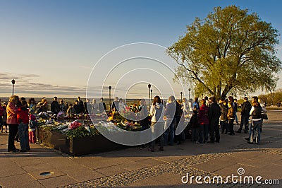 A victory holiday in Nizhny Novgorod in Russia Editorial Stock Photo