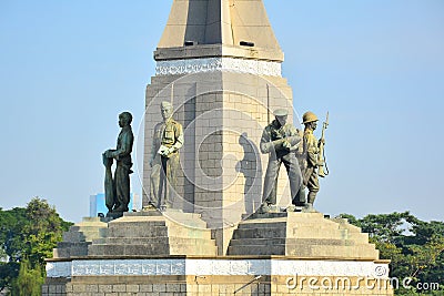 Victory Monument in Ratchathewi, Bangkok, Thailand Editorial Stock Photo