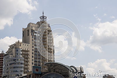 Victory Square in Kiev. Summer Editorial Stock Photo