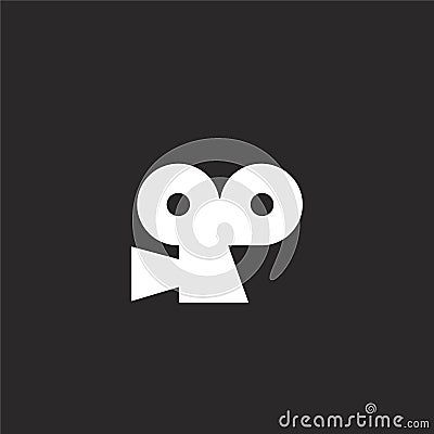 viddler icon. Filled viddler icon for website design and mobile, app development. viddler icon from filled social collection Vector Illustration
