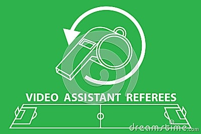 The video assistant referee football. Vector Illustration