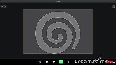 Zoom Video Call Template. Meeting App Flat Vector UI Interface. Vector Illustration