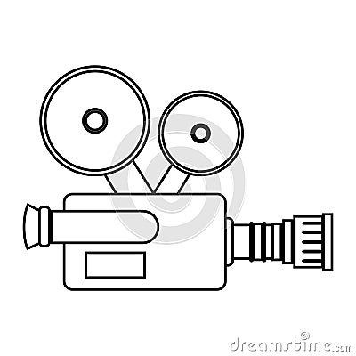 video camera cinema icon Cartoon Illustration