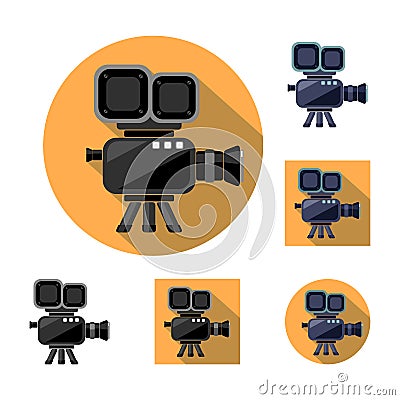 video camera, cinema. Icon, logo, symbol, icon Vector Illustration