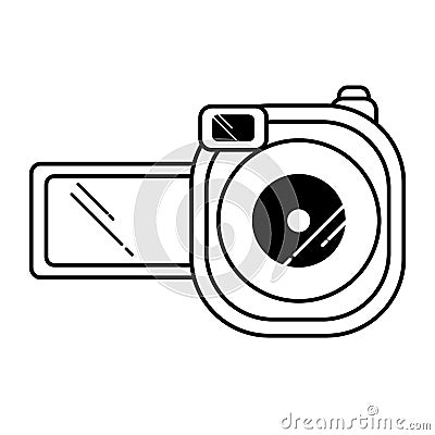 Video camera device isolated icon Vector Illustration