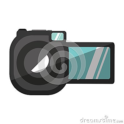 Video camera device isolated icon Vector Illustration