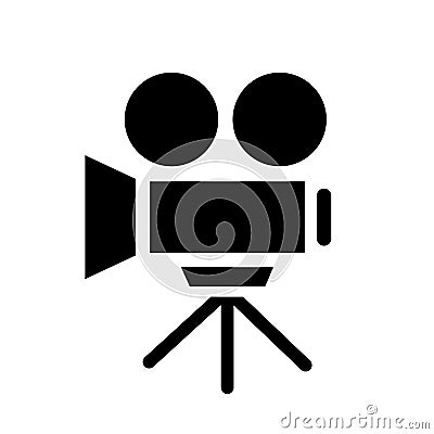 Video camera icon vector. Camcorder illustration sign. shooting symbol. producer logo. Cartoon Illustration