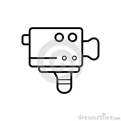 Video camera thin line icon vector Stock Photo