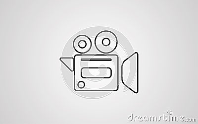 Video camera vector icon sign symbol Vector Illustration