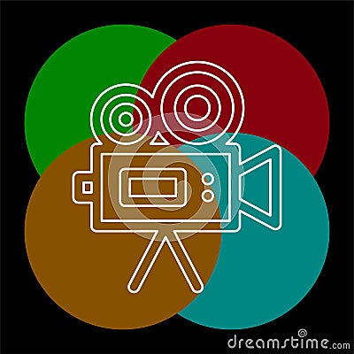 Video Camera vector icon Vector Illustration