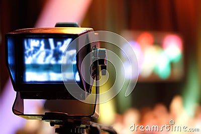 Video camera viewfinder Stock Photo