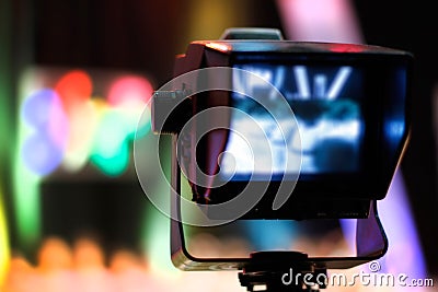 Video camera viewfinder Stock Photo