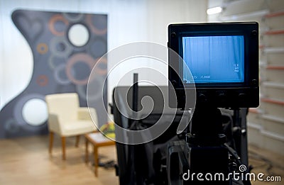 Video camera viewfinder Stock Photo