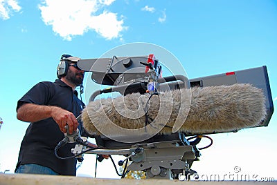 Video cameraman Stock Photo