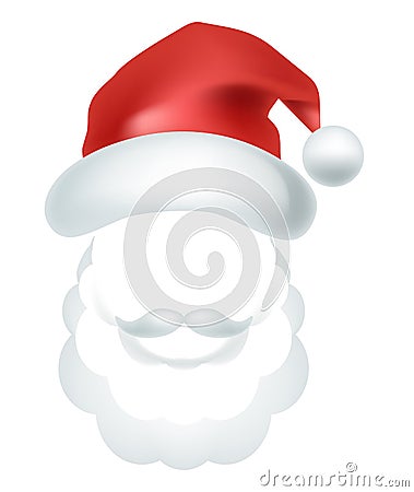 Video chat Santa Claus face selfie effect photo mask vector icon template Vector Illustration