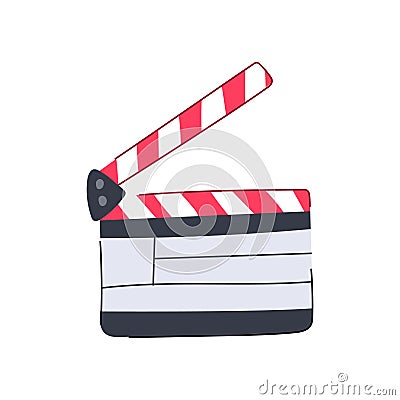 video clapperboard cartoon vector illustration Vector Illustration