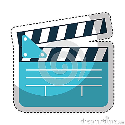 Video clapperboard isolated icon Vector Illustration