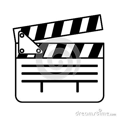 Video clapperboard isolated icon Vector Illustration