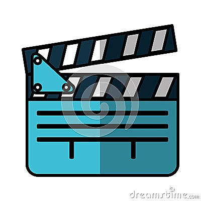 Video clapperboard isolated icon Vector Illustration