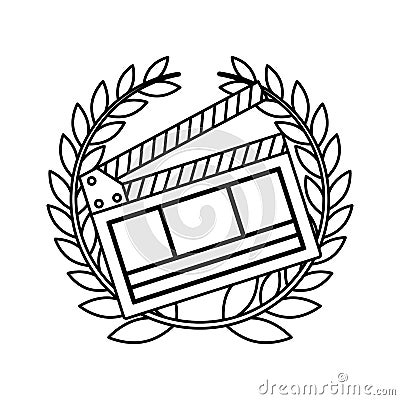 Video clapperboard isolated icon Vector Illustration