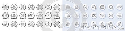 Video conference, Vip timer and Fraud line icons. For web app, printing. Line icons. Vector Vector Illustration