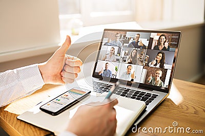 Video Conference Webinar Call Stock Photo