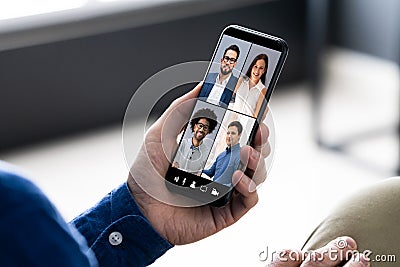 Video Conferencing Training Elearning Videochat Stock Photo
