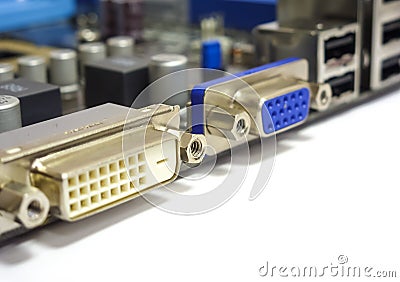 Video connectors Stock Photo