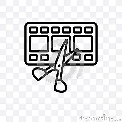 Video console vector linear icon isolated on transparent background, Video console transparency concept can be used for web and mo Vector Illustration