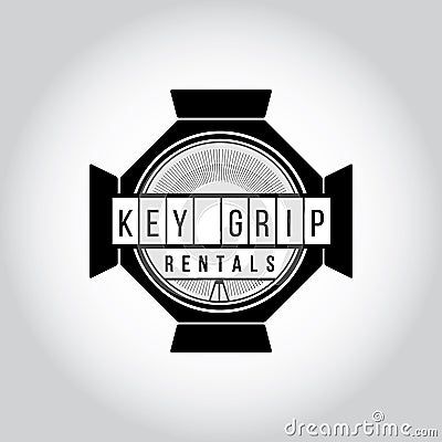 Video equipment vector logo. Video equipment rentals logo. Film shooting emblem. Vector Illustration