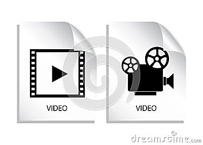 Video file Vector Illustration