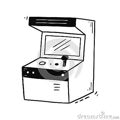 Video game arcade machine. Retro game control. Vector illustration Vector Illustration