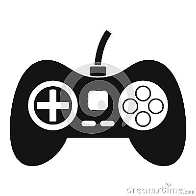 Video game console controller icon, simple style Vector Illustration