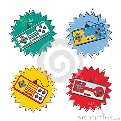 Video game console set Vector Illustration