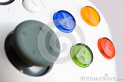 Video game controller detail Stock Photo
