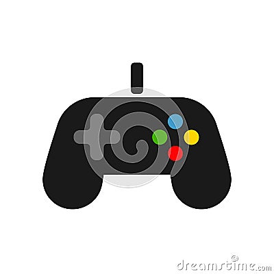 Video game controller icon. Joystick, game play vector icon. Video game player. Isolated on white background Vector Illustration