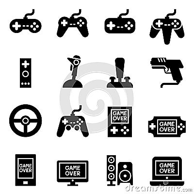 Video game Controller, Joystick Gamepad icon Cartoon Illustration