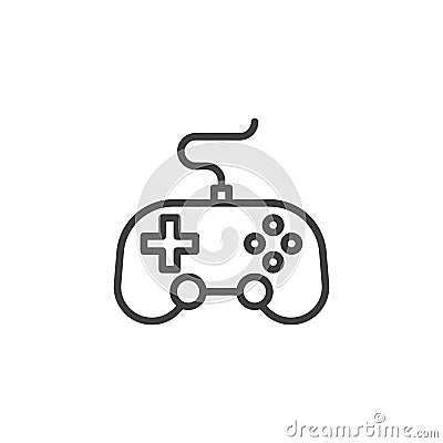 Video game controller line icon Vector Illustration