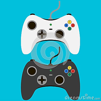 Video game controller. Set of gamepads. Joypad, joystick. Vector. Vector Illustration