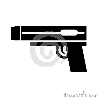 Video game gun icon Vector Illustration