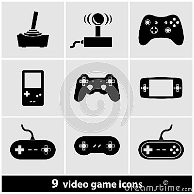 Video Game Icon Set Vector Illustration