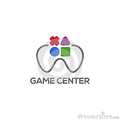 Video game logo design concept. Joystick logo design. Game pad icon Vector Illustration