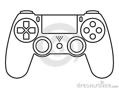 Video game ps4 controllers / gamepad -line art icons for apps and websites Vector Illustration